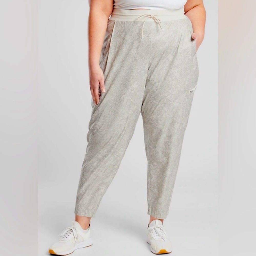Athleta Women’s Size 22 Venture Printed Workout Activewear Pants Viper Gray